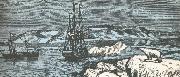 william r clark nordenskiolds fartyg vega ger salut,da det rundar asiens nordligaste udde kap tjeljuskin i augusti 1878 France oil painting artist